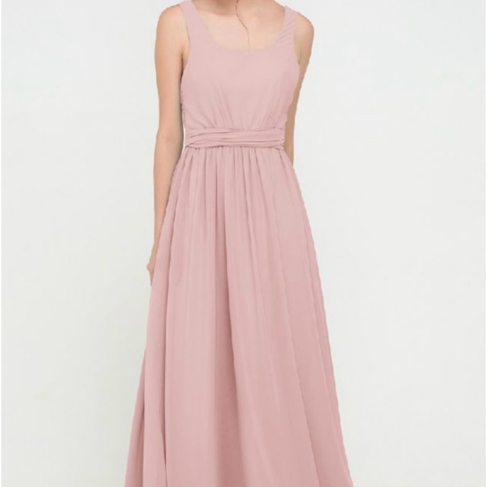 Dusty Rose Maxi Bridesmaid Dress